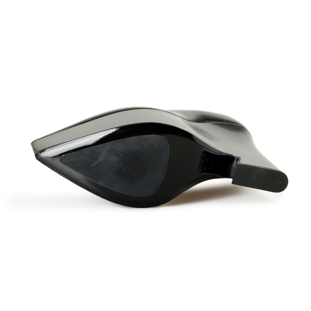 Versace Women's Black Leather Platform High Heel Pumps Shoes US 10 IT 40 - Picture 6 of 8